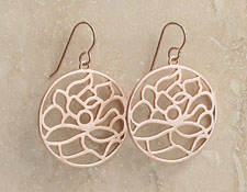 Lotus Flower Earrings in Rose Julia Failey Jewelry